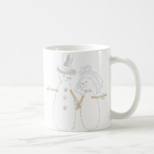 Snowpeople Bride and Groom Coffee Mug