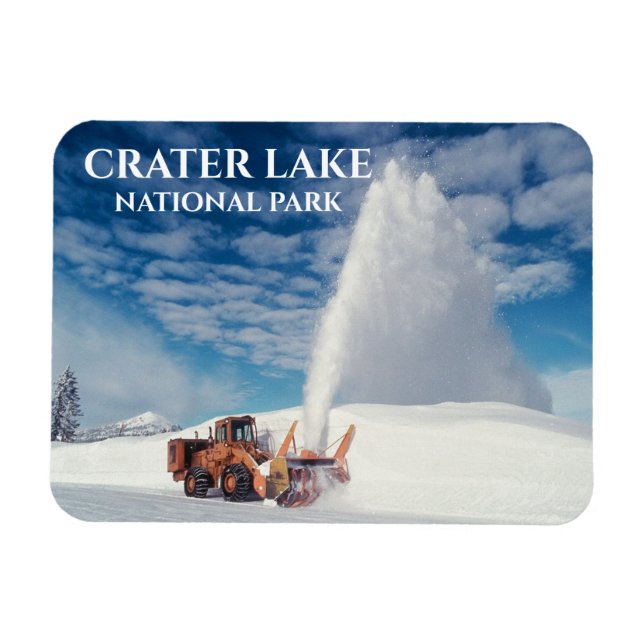 Snowplow Clearing Road, Crater Lake National Park Magnet (Horizontal)