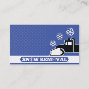 snowplow snow removal service business card