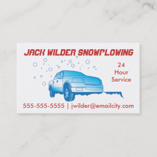 Snowplowing Action Business Card
