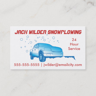 Snowplowing Action Business Card