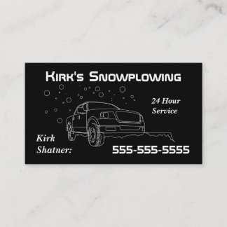 Snowplowing Business Card