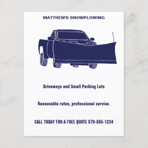 Snowplowing Pickup Truck with Plough Snowplow Flyer