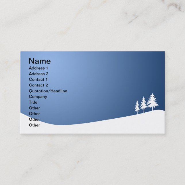 Snowscene Business Card (Front)