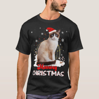 Snowshoe Cat Cat Owner Christmas Xmas Cat Lover T-Shirt
