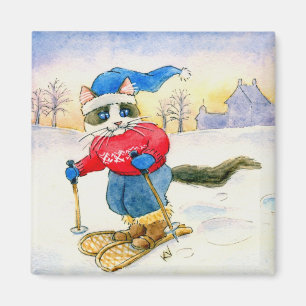 Snowshoe Cat Magnet