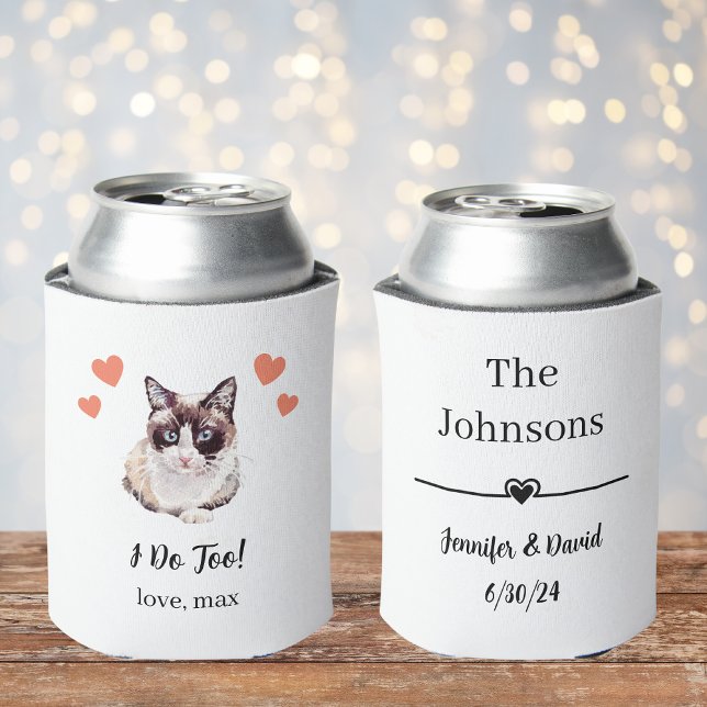 Snowshoe Cat Pet Wedding Can Cooler Favour (Creator Uploaded)