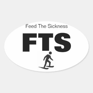 Snowshoe Feed the Sickness OVAL Set of FOUR Oval Sticker