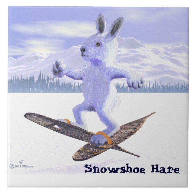 Snowshoe Hare Ceramic Tile (Front)