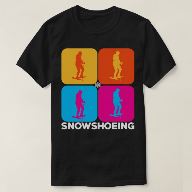 Snowshoe Hiking T-Shirt (Design Front)