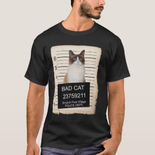 Snowshoe Kitten Mug Shot Bad Cat Long Sleeve Shirt