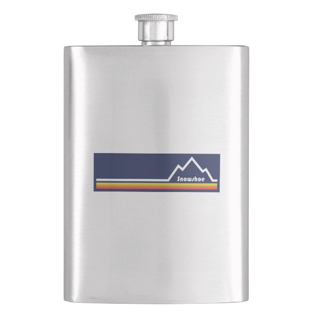Snowshoe Mountain Hip Flask (Front)