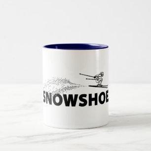 Snowshoe Mountain West Virginia Ski Jumper Two-Tone Coffee Mug