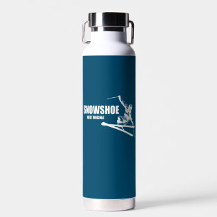 Snowshoe Mountain West Virginia Skier Water Bottle