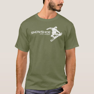 Snowshoe Mountain West Virginia Snowboarder T-Shirt