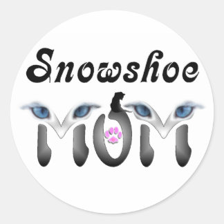 Snowshoe Mum Gifts Classic Round Sticker