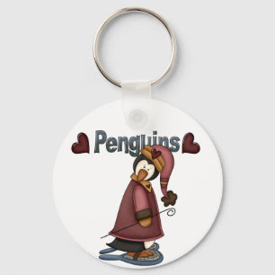Snowshoe Penguin T-shirts and Gifts Key Ring