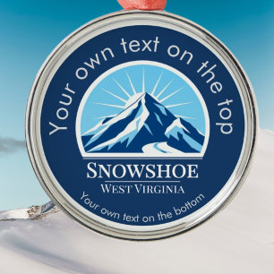 Snowshoe West Virginia medal  Metal Ornament