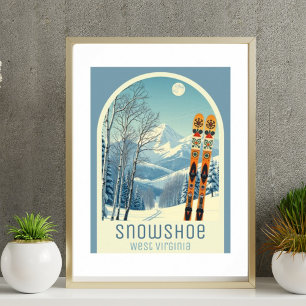 Snowshoe West Virginia ski resort Poster