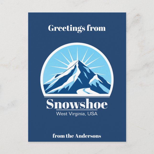 Snowshoe West Virginia USA ski resort Postcard (Front)