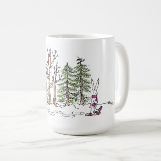 Snowshoeing Bunny Mug