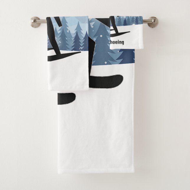 Snowshoeing Design Bath Towel Set (Insitu)