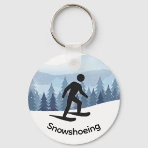 Snowshoeing Design Key Ring