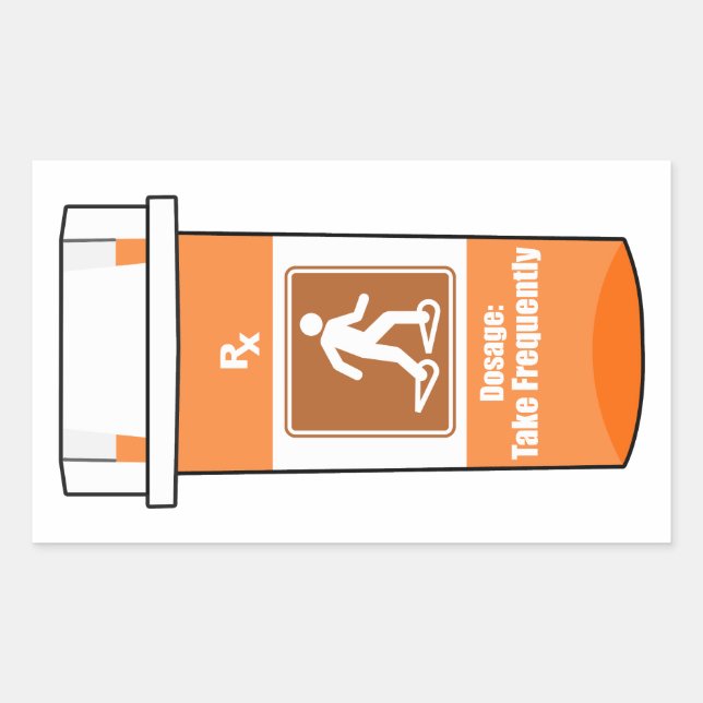 Snowshoeing Is My Drug Rectangular Sticker (Front)