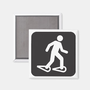 Snowshoeing Symbol Magnet