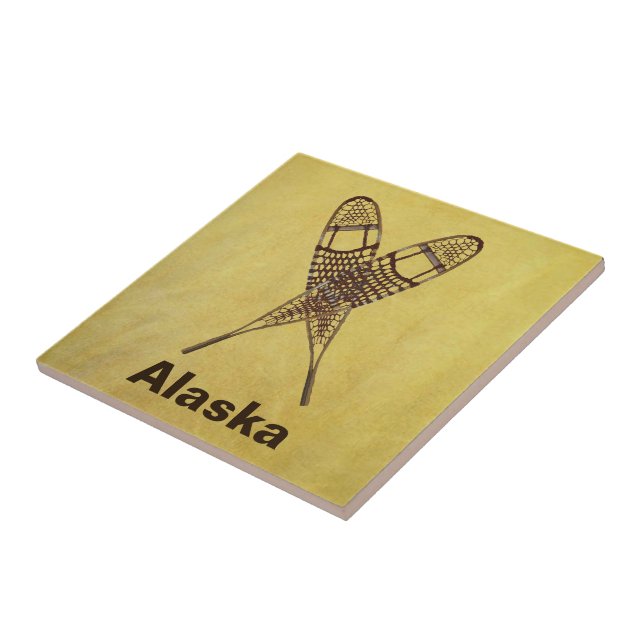 Snowshoes Ceramic Tile (Side)