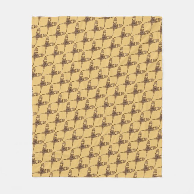 Snowshoes Fleece Blanket (Front)