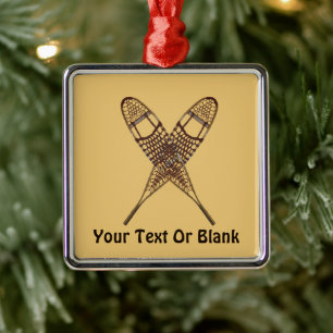 Snowshoes Metal Tree Decoration