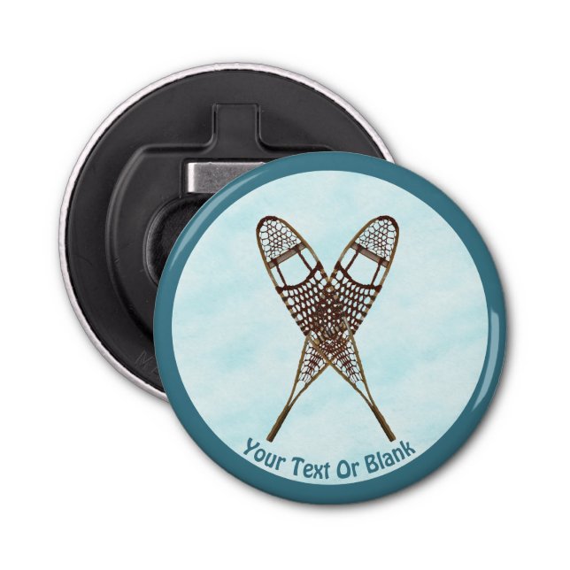 Snowshoes On Snow Bottle Opener (Front)