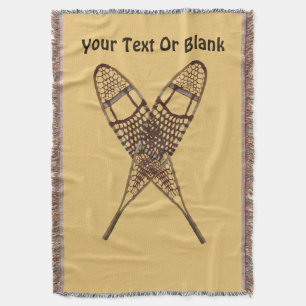 Snowshoes Throw Blanket