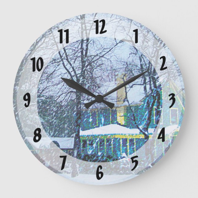 Snowstorm Large Clock (Front)