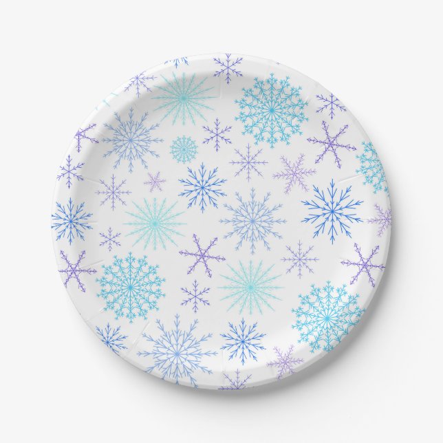 Snowstorm Paper Plate (Front)