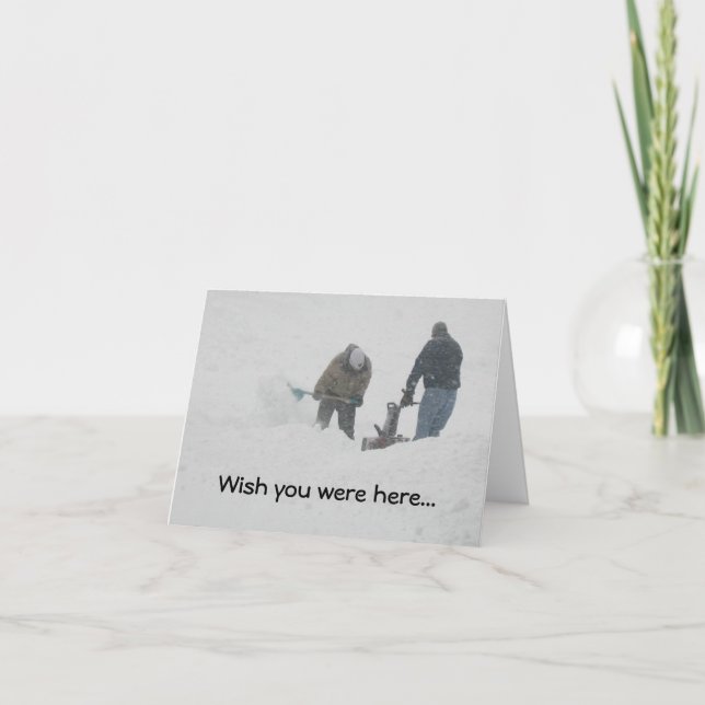 Snowstorm "Wish You Were Here" Card (Front)