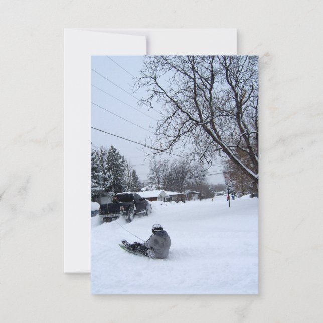 snowtubing. winter fun. invitation (Front)