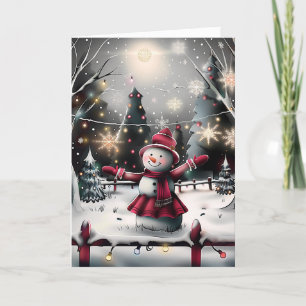 Snowwoman Holiday Cheer Card