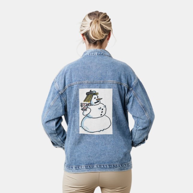 Snowwoman women denim jacket (Model)