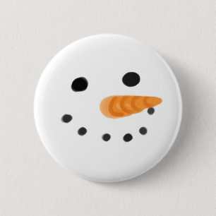 Snowy 6 Cm Round Badge