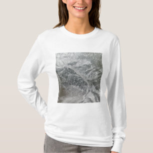 Snowy and hazy central Russia showing the Ob Ri T-Shirt