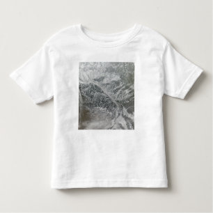 Snowy and hazy central Russia showing the Ob Ri Toddler T-Shirt