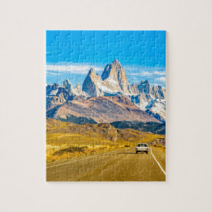 Snowy Andes Mountains, El Chalten, Argentina Jigsaw Puzzle