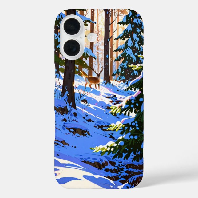 Snowy Anime Forest Case-Mate iPhone Case (Back)