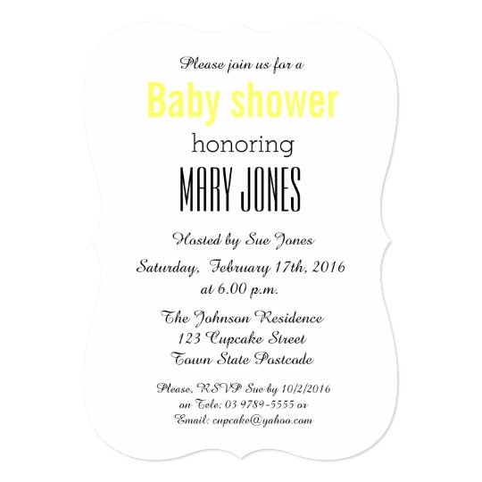 Snowy Baby Shower Invitation