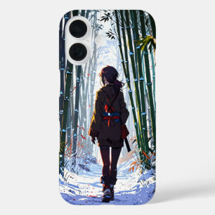 Snowy Bamboo Walk iPhone 16 Case