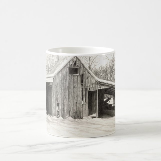Snowy Barn Coffee Mug (Center)
