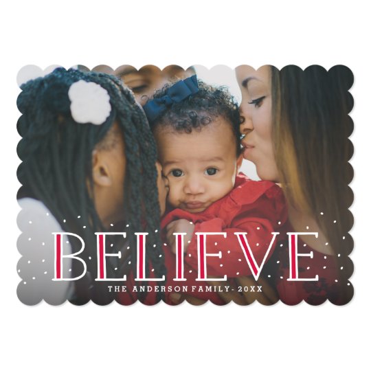 Snowy Believe | Holiday Photo Card