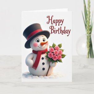 Snowy Birthday Card